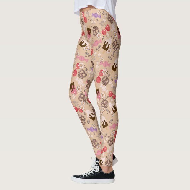 Legging Doces e Salgados Bege Padrão (Esquerda)