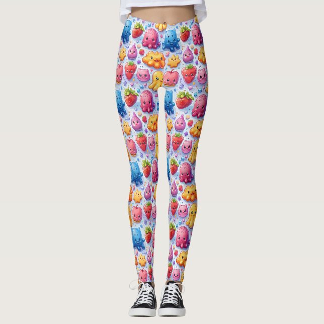 Legging Doces engraçados e engraçados (Frente)