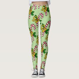 Legging Doces vermelhos e bonitos canas verdes e leves
