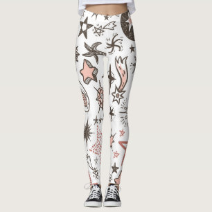 Legging Dodles Cósmicos: Estrelas e Cometas