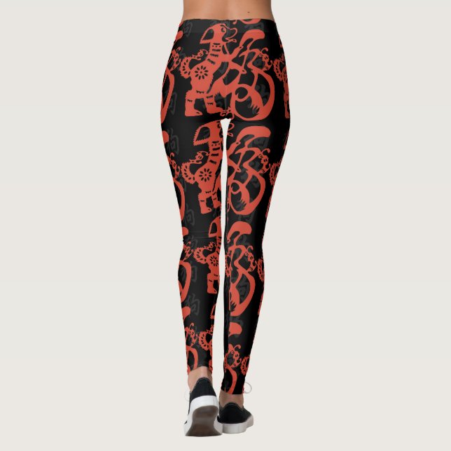 Legging Dog Papercut Símbolo Chinês de Ano Novo 2018 Leggi (Verso)
