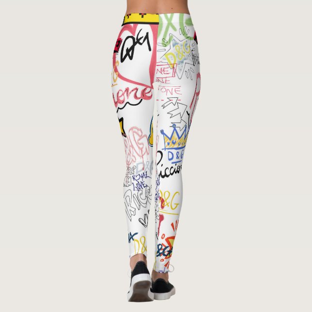 Legging Dolce Gabbana New Season Modern Typography Design (Verso)