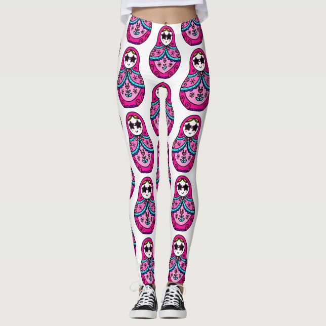 Legging Doll russa rosa (Frente)