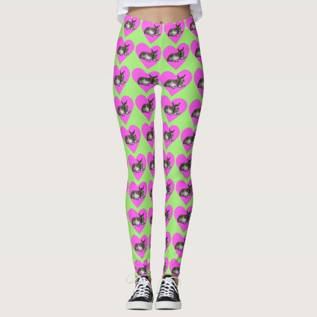 Legging Donkey no Coração Rosa (Frente)