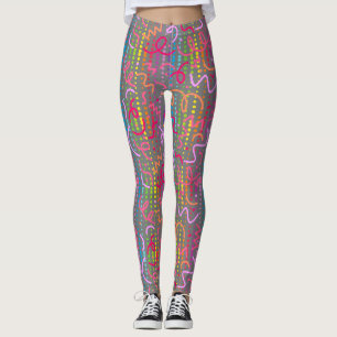 Legging Doodle Color Beads Cinza BG