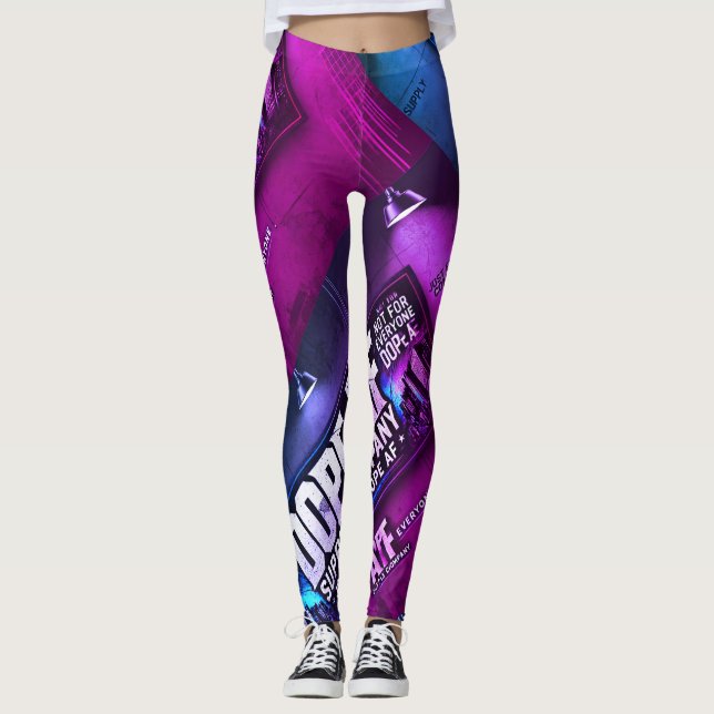 Legging Dope_AF negrito colorido com legendas (Frente)