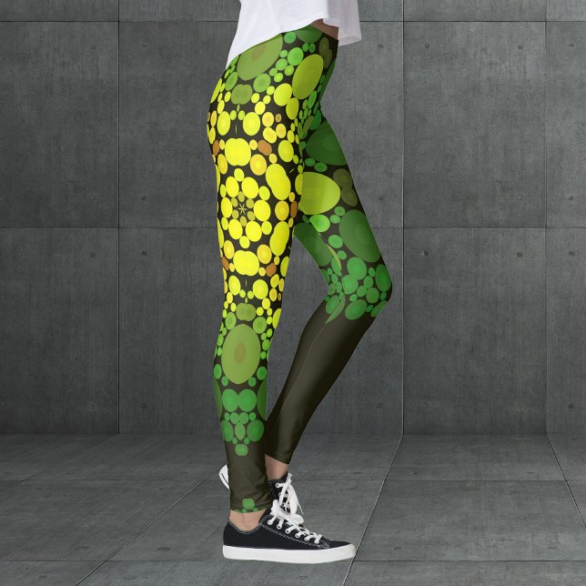 Legging Dot Mandala Flor Amarelo e Verde (Criador carregado)