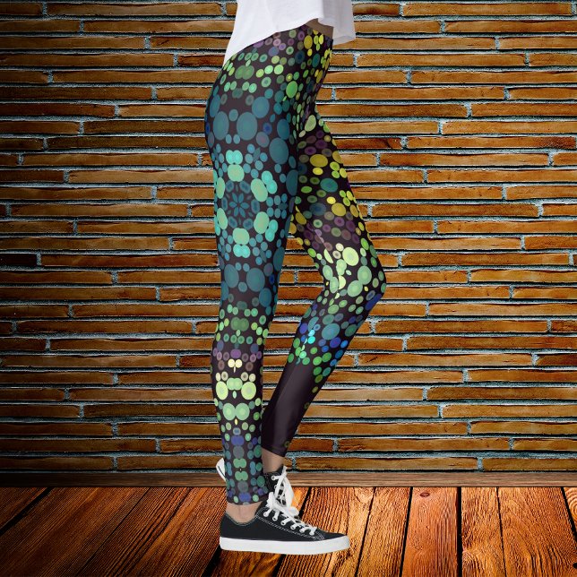 Legging Dot Mandala Flor Azul Amarelo e Roxo (Criador carregado)