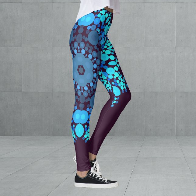 Legging Dot Mandala Flor Azul e Roxo (Criador carregado)