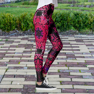 Legging Dot Mandala Flor Rosa e Roxo