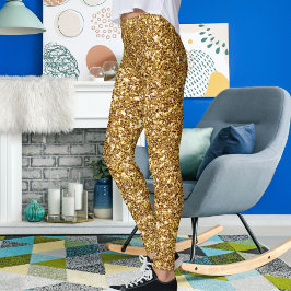 Legging Dourada Glitter Elegante Sparkles Bonita Mamãe Gif