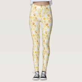 Legging Dourado amarelo alveolado