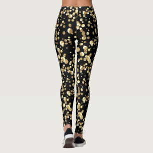 Legging Dourado confetti.