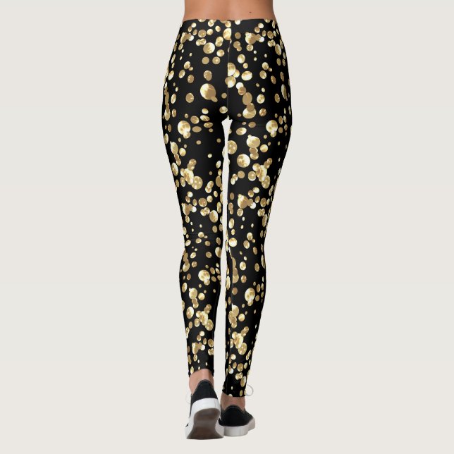 Legging Dourado confetti. (Verso)