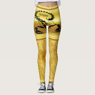 Legging Dourado escorpião venenoso inseto muito venenoso