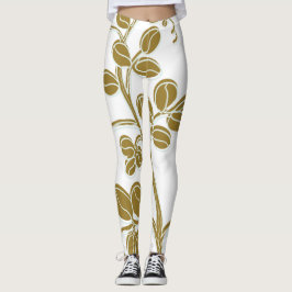 Legging Dourado Floral