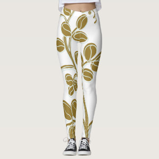Legging Dourado Floral