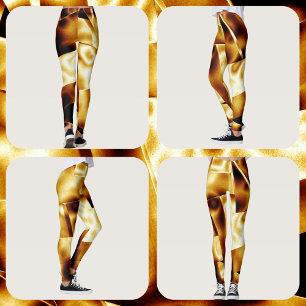 Legging Dourado Glam Bronze Moderno Chic