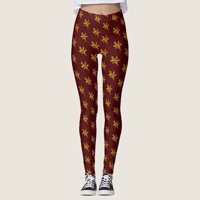 Legging Dourado Holly Sai e Berries (Frente)