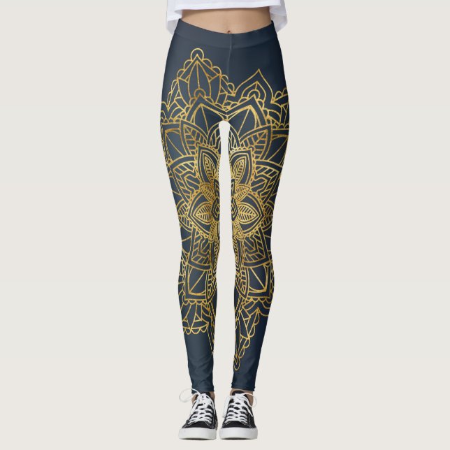 Legging Dourado Mandala (Frente)