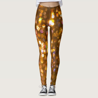 Legging Dourado Natal: Fundo Abstrato de desfocado
