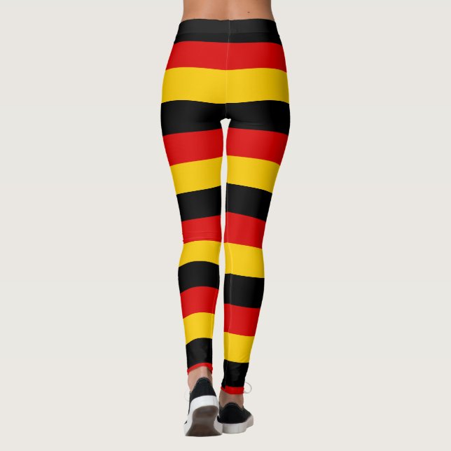 Legging Dourado vermelho preto na bandeira alemã (Verso)