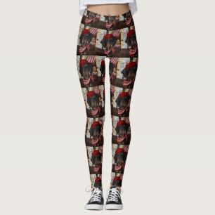 Legging Doxie Preto e Marrom