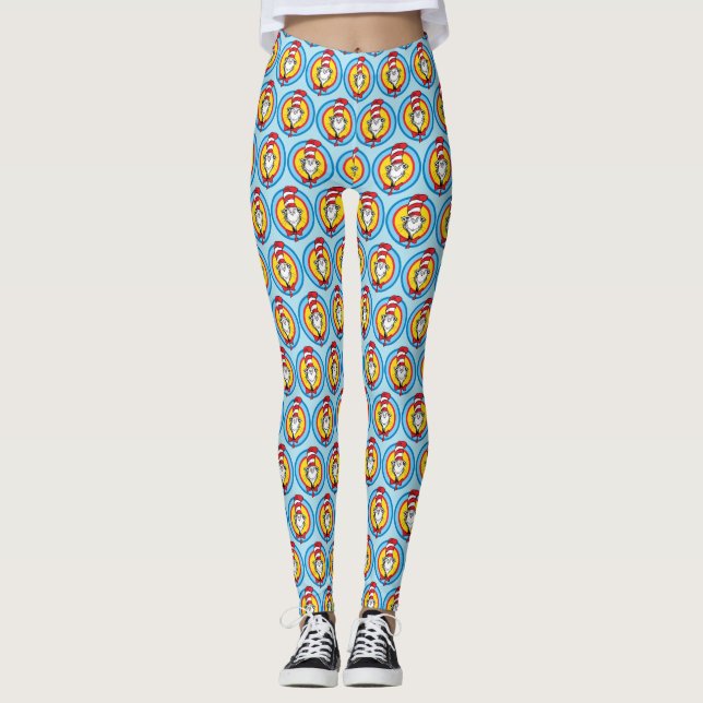 Legging Dr. Seuss | Gato no Chapéu Gráfico da Cabeça (Frente)