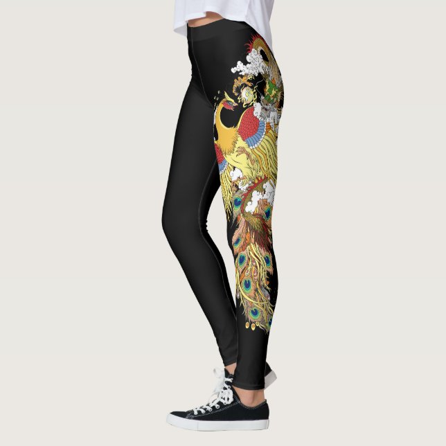 Legging Dragão chinês e fênix (Esquerda)