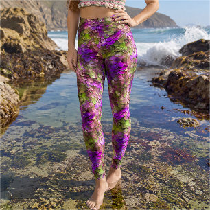 Legging Dragão do Partido da Fantasia Rosa e Verde Escala