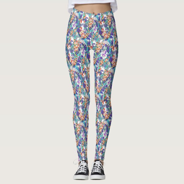 Legging dragão floral (Frente)