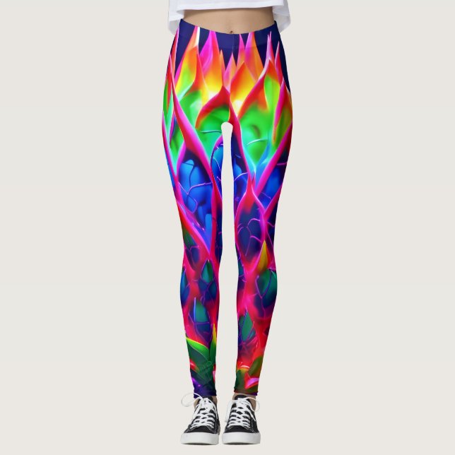 Legging Dragão Fruta Neon Elétrico (Frente)