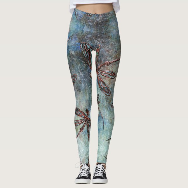 Legging Dragões com Dobras de Bronze num Céu Mágico (Frente)