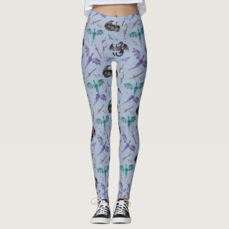 Legging Dragões da Fantasia Lavanda Lua e Espada Mágica Se