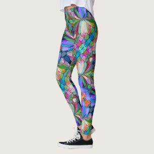 Legging Dragonfly Garden Abstrato Floral