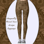 Legging Dragonfly Wings Rico Sonho Floral<br><div class="desc">Os dragões pairam entre flores e folhas. Esta design tem uma aparência elegante,  como meias de rico.</div>