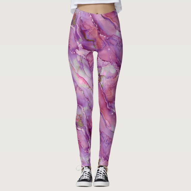 Legging Dreamy Purple Marble (Frente)