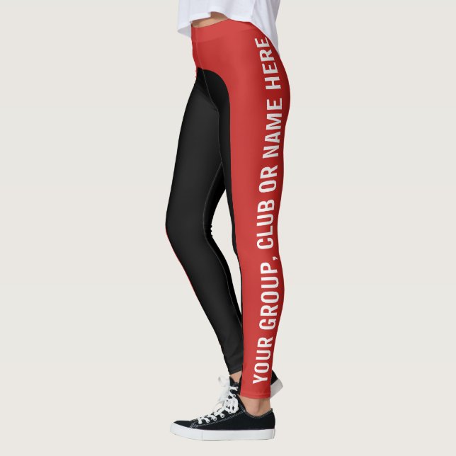 Legging Duas cor Caneleiras nomeadas Customisable (Esquerda)