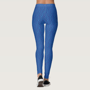 Legging Duas leggens azuis modernas, moldadas com forma gr