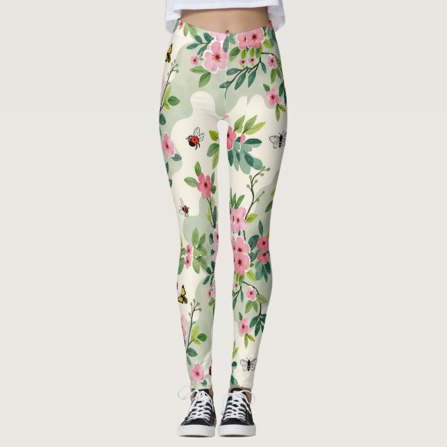 Legging Dusty Rosa Cream Borboletas Bebê Camo (Frente)