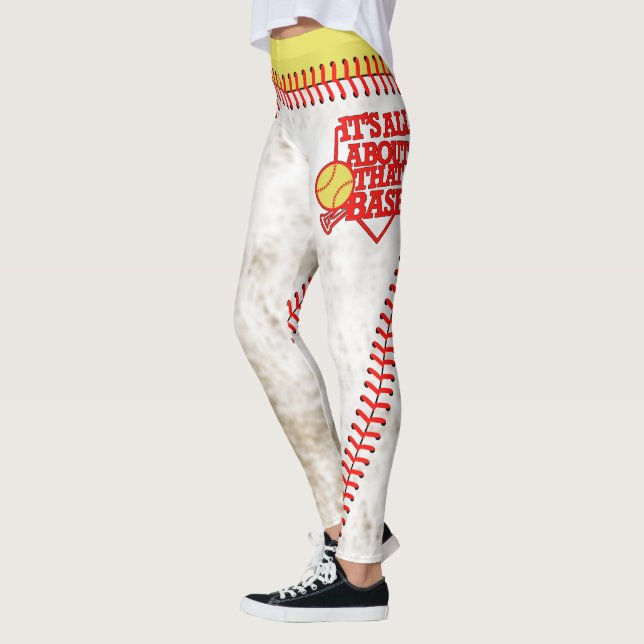 Legging É toda sobre caneleiras desse softball da base (Esquerda)