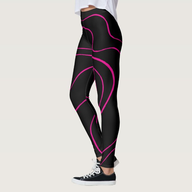Legging Ebb e Fluxo 2 - Magenta e Preto (Esquerda)