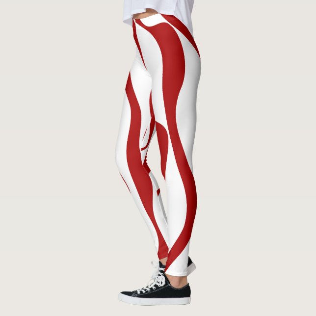 Legging Ebb e Fluxo 4 em Vermelho e Branco (Esquerda)