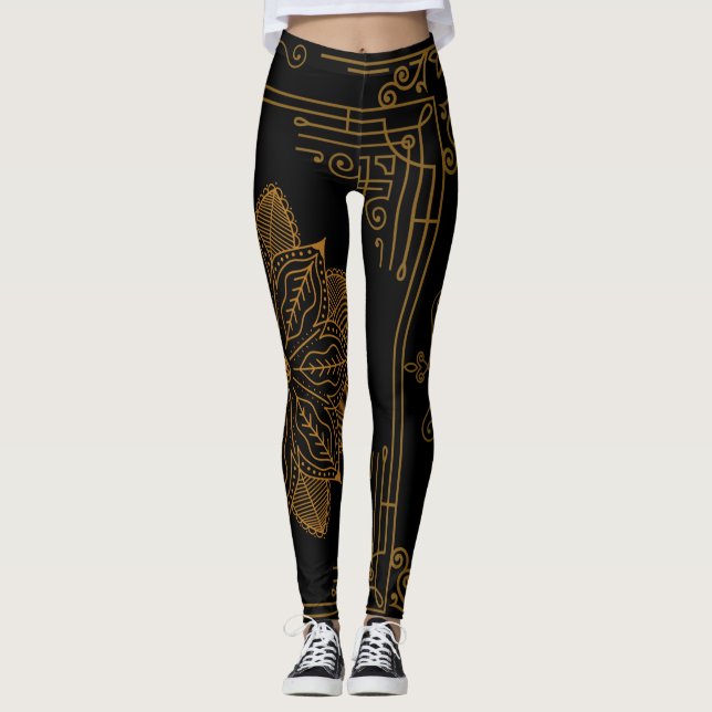 Legging "Ebony" Art Nouveau (Frente)