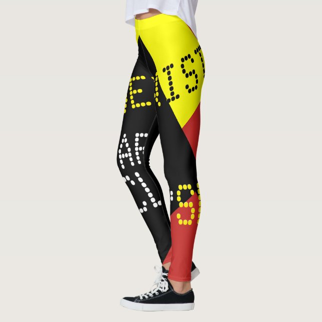 Legging Eclipse Solar Modernista Curioso personalizável (Esquerda)