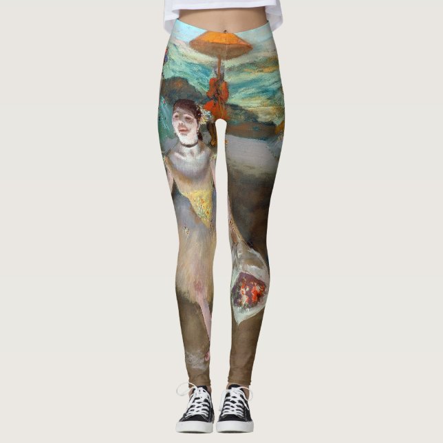 Legging Edgar Degas - Dançarino com Buquê, Banho com Palco (Frente)