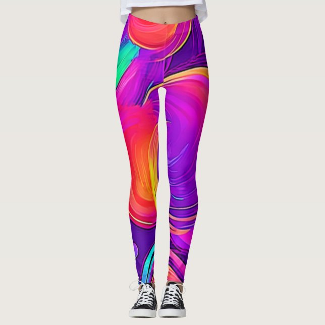 Legging Eetal Neon: Sonhos Abstrato (Frente)