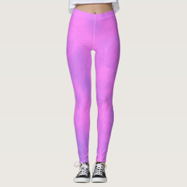 Legging Efeito de nuvem de tempestade elegante Rosa