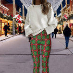 Legging Efeito dos Azulejos de Xadrezes de Natal<br><div class="desc">Este Natal temido Xadrezes no efeito Azulejo parece tão festivo,  tão quente e bonito! Ideal para vestir com um Topo Festivo e pronto para festa!</div>