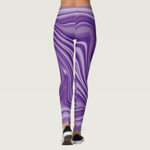 Legging Efeito Espiral Blurado Monocromático Branco Tastef